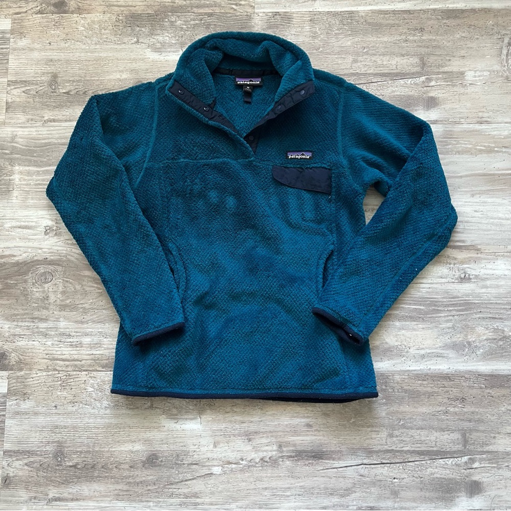 Patagonia Half Snap Turquoise Fleece Jacket